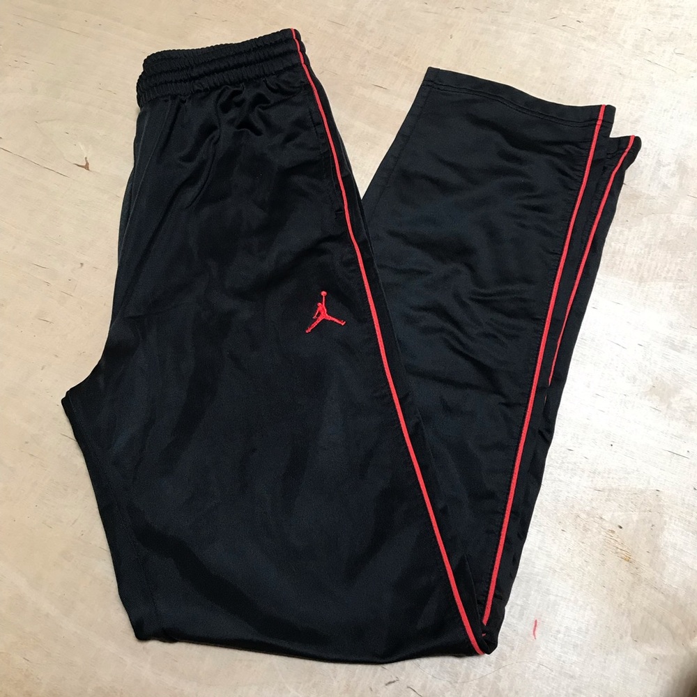 Nike Kids Jordan’s Athletic Pants Black Red Youth XL